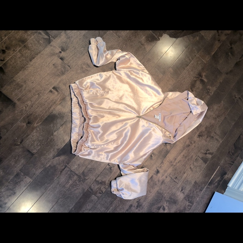 Champagne satin shirt